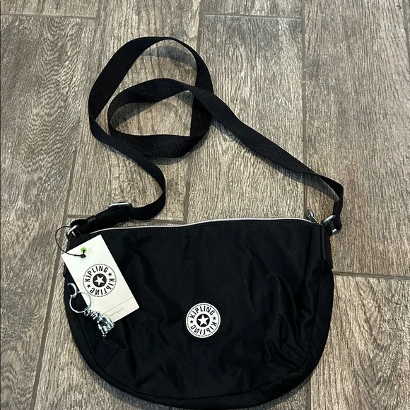 Kipling Anila Crossbody Shoulder Bag - Black Shine - Picture 6 of 12